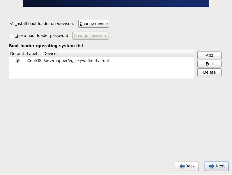 CentOS 6 boot loader passwd